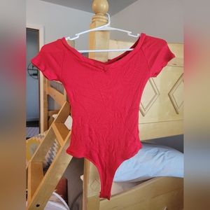 Lulu's seamless off-the-shoulder bodysuit
